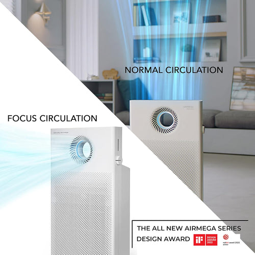 Coway Professional Air Purifier for Home, Longest Filter Life 8500 Hrs, Green True HEPA Filter, Traps 99.99% Virus & PM 0.1 Particles, Warranty 7 Years (AirMega Storm (AP-1220B))